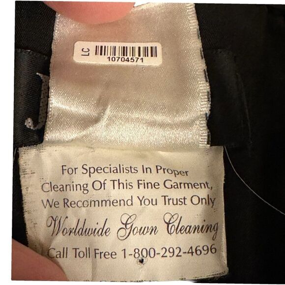 Jovani Black Silk Gathered Strapless Gown Dress - Picture 8 of 8